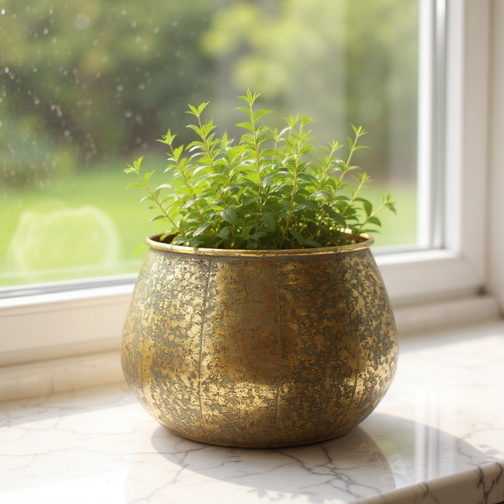Distressed Metal Planters