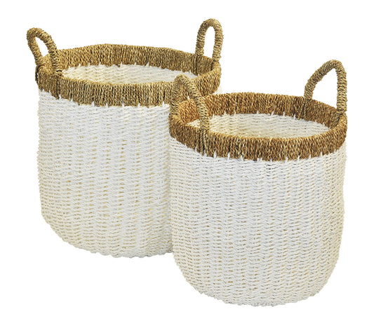 White Hemp Baskets
