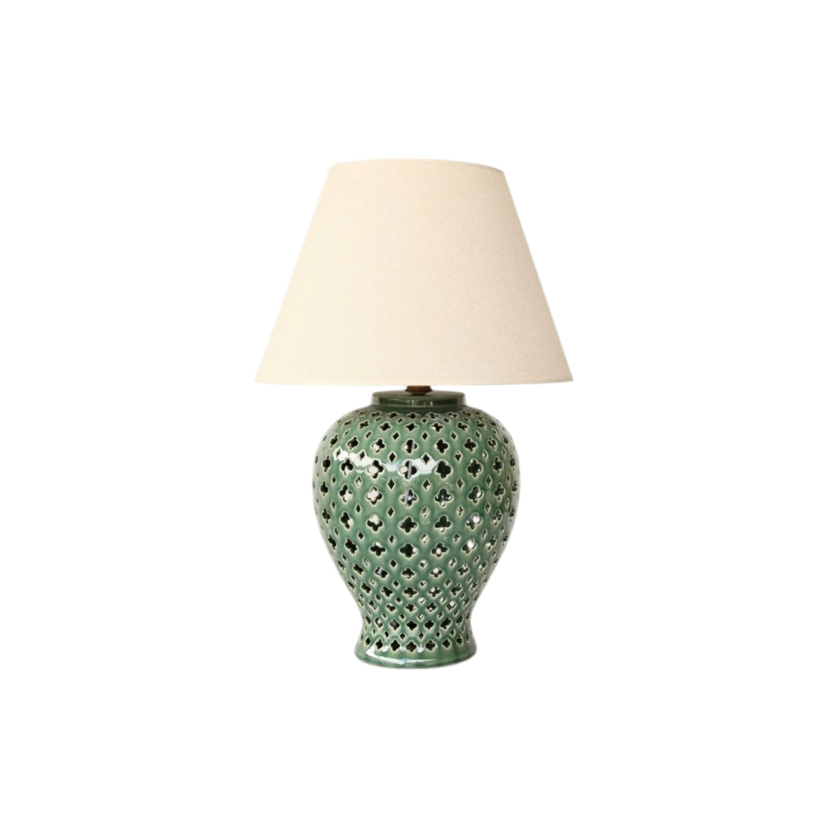 The Green Trellis Lamp (shade included)