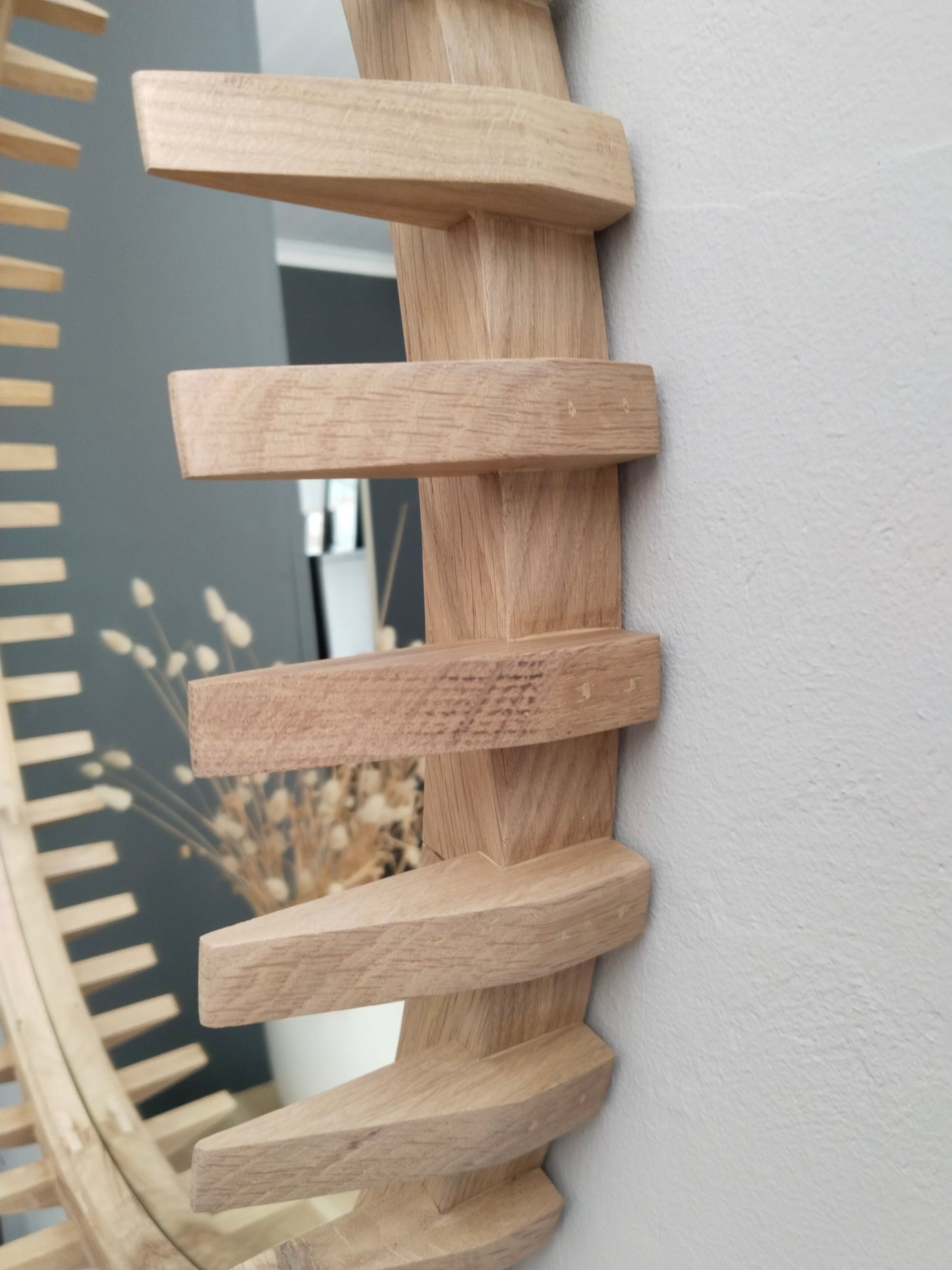 Cacti Oak Mirror
