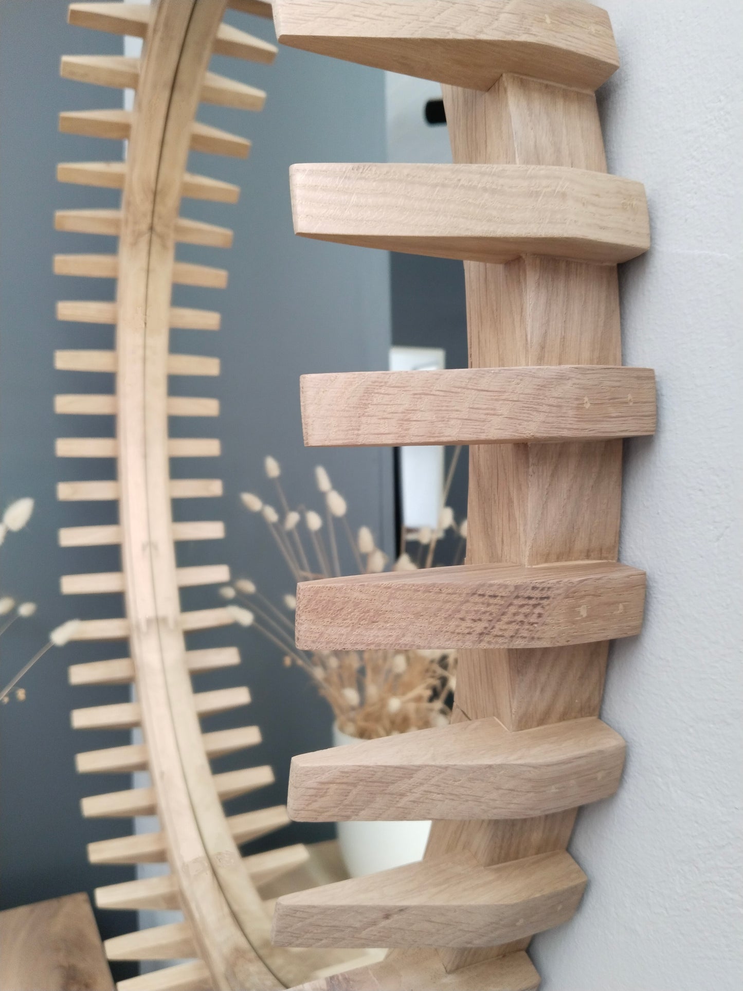 Cacti Oak Mirror