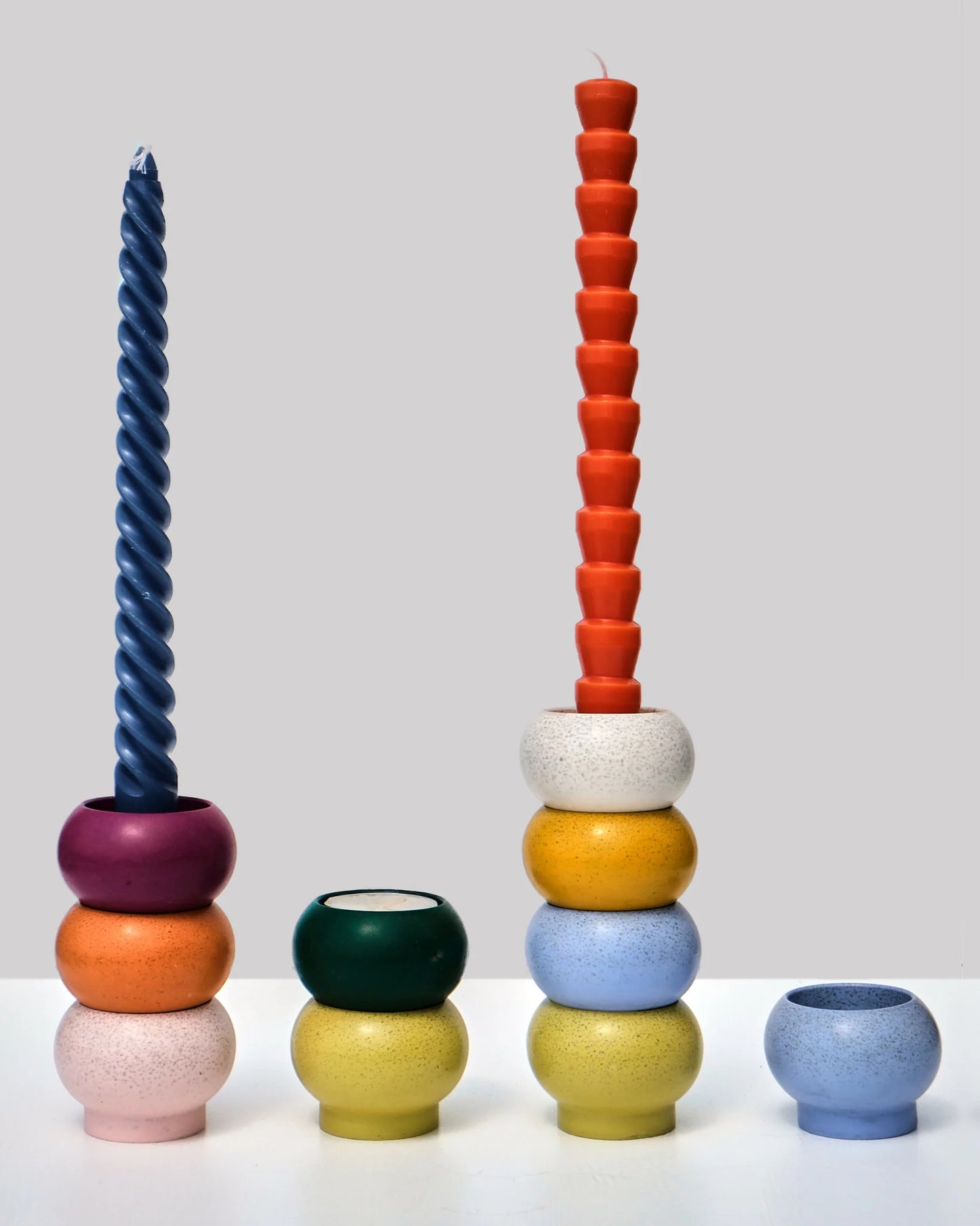 Retro Stackable Candle Sticks