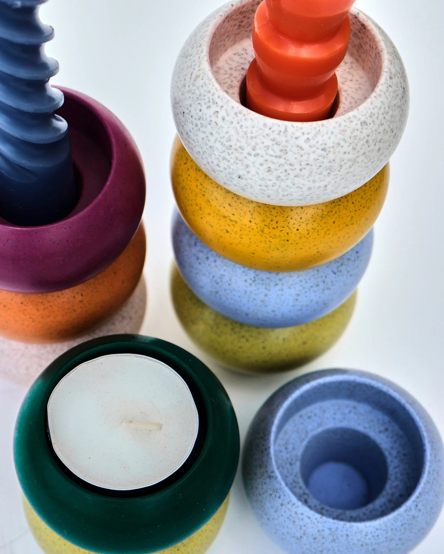Retro Stackable Candlesticks