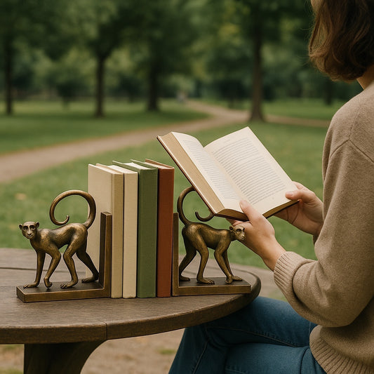 Monkey Bookend Set