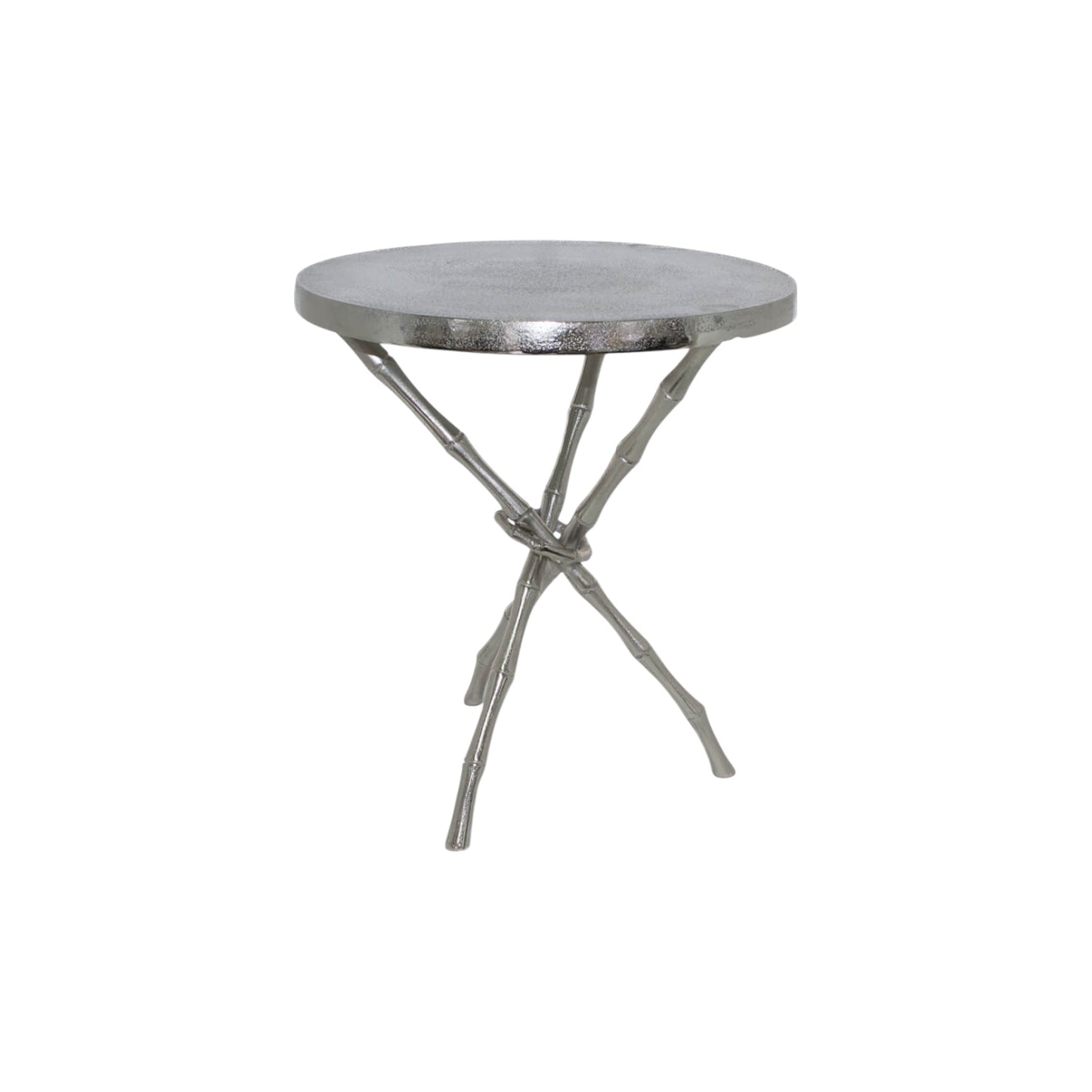 Silver Bamboo Accent Table