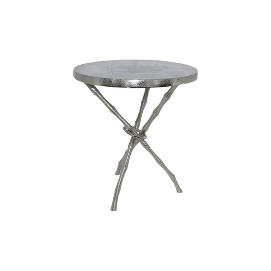 Silver Bamboo Accent Table