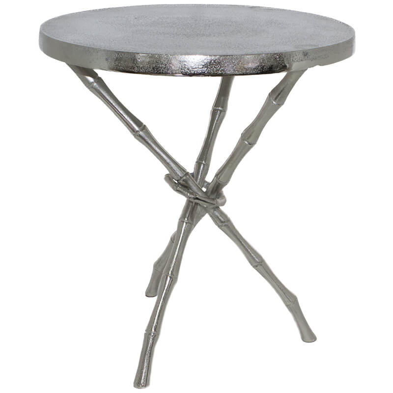 Silver Bamboo Accent Table