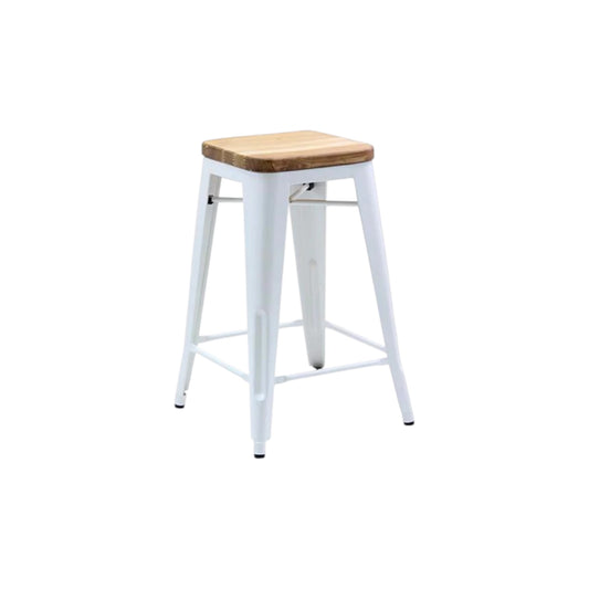 Tolix Kitchen Stool with Timber seat