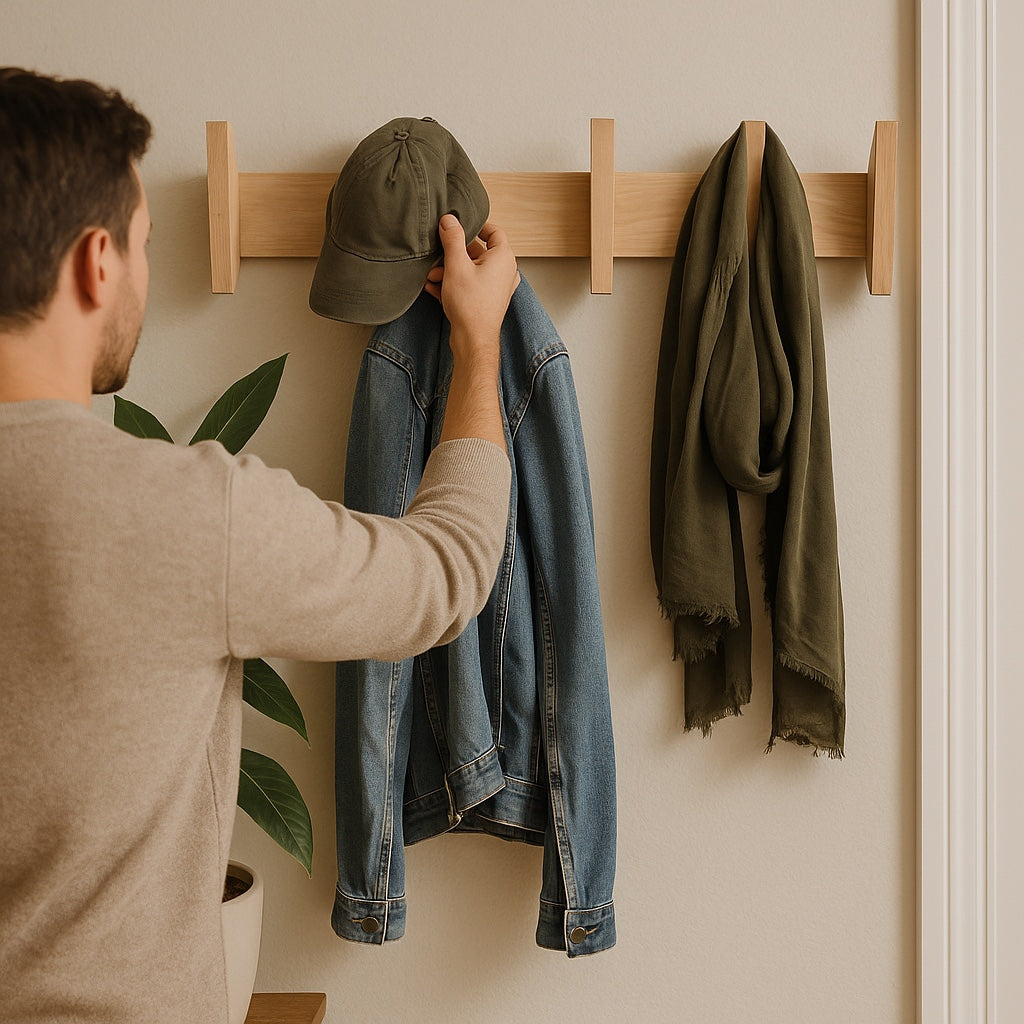 Oak Slant Hooks