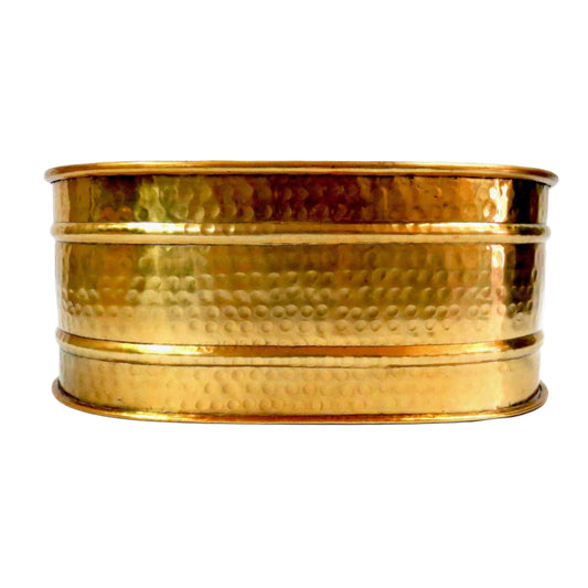 Gold Beaten Planter - Modern