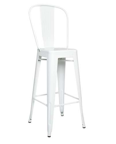 Tolix Stool with Backrest