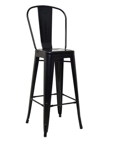 Tolix Stool with Backrest