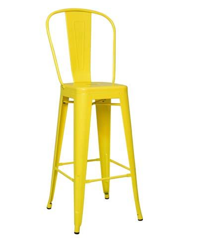 Tolix Stool with Backrest