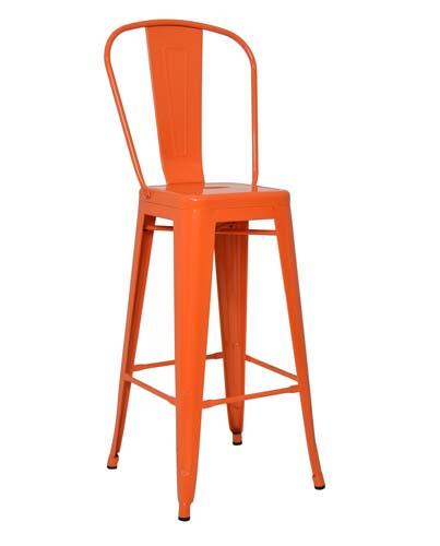 Tolix Stool with Backrest