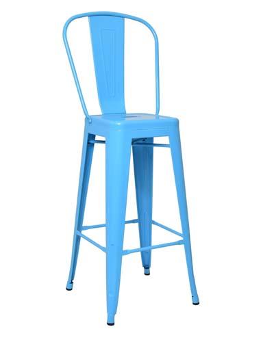Tolix Stool with Backrest