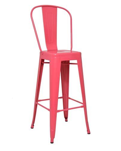Tolix Stool with Backrest