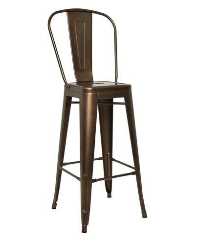Tolix Stool with Backrest