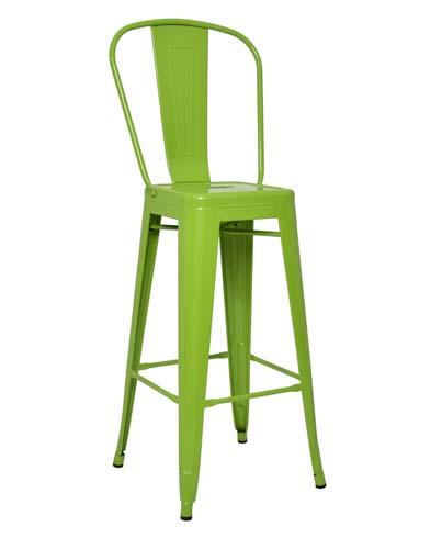 Tolix Stool with Backrest