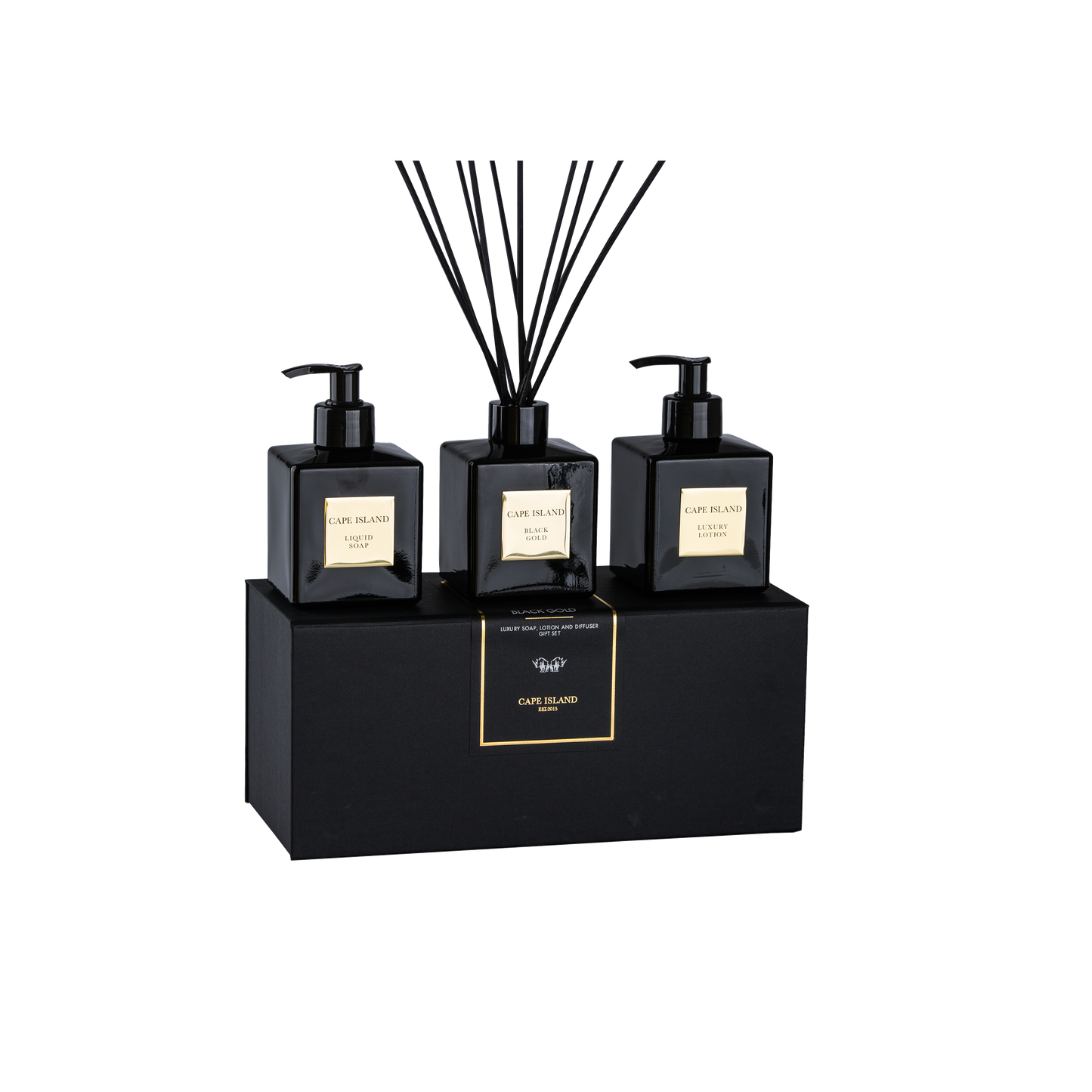 Black Gold Luxury Liquid Soap, Lotion & Fragrance Diffuser Collection