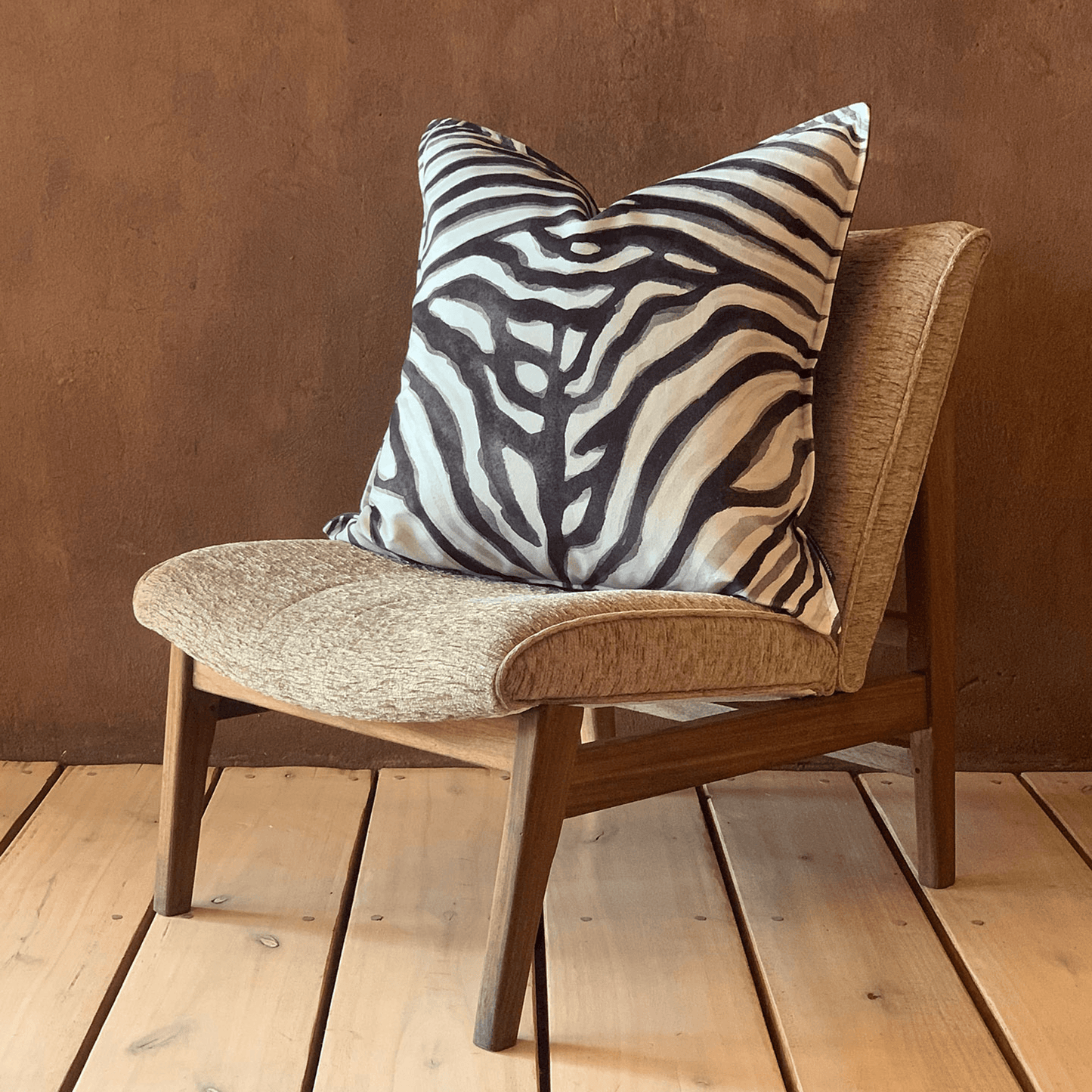 Aureum Zebra Velvet Scatter Cushion