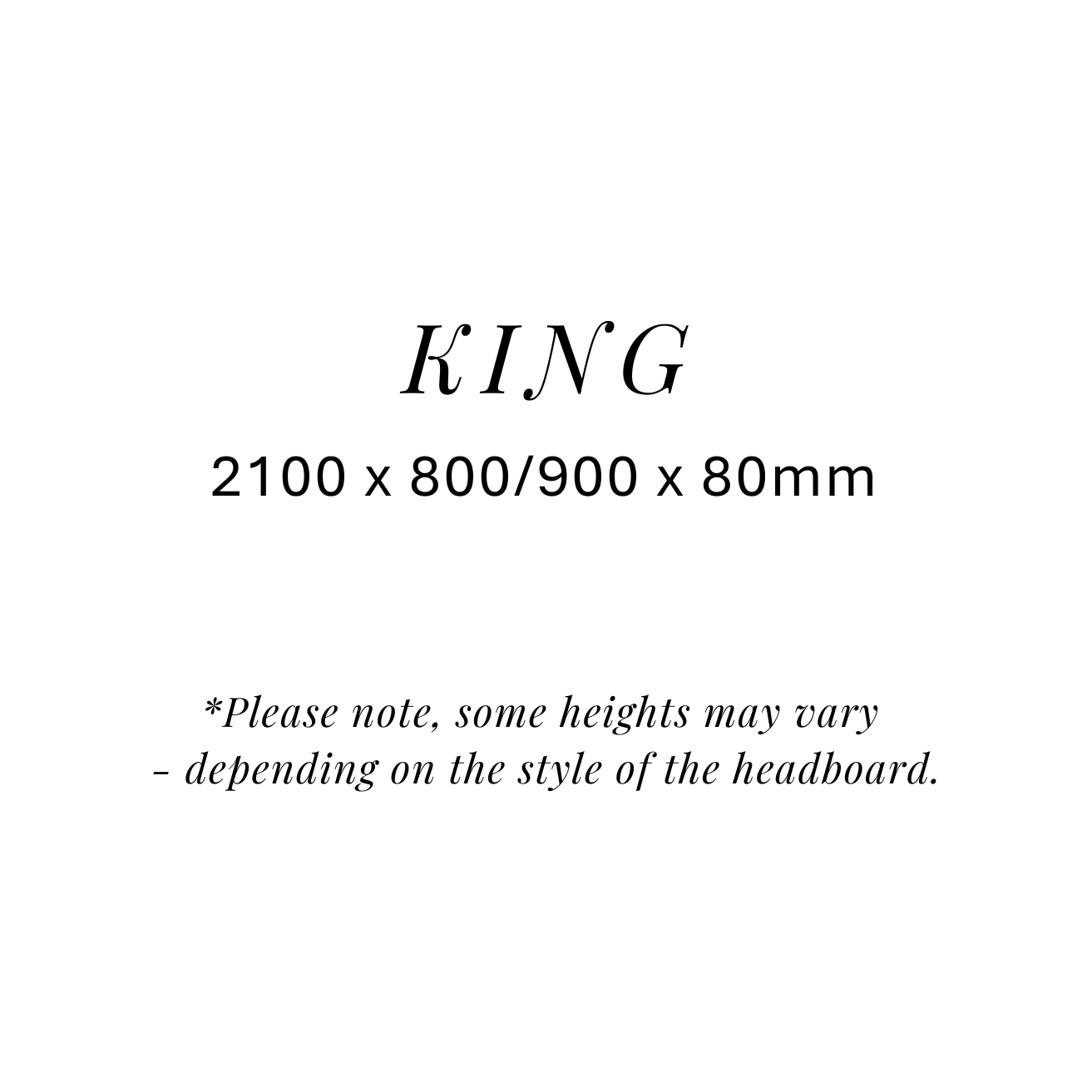 Size (for headboards)
