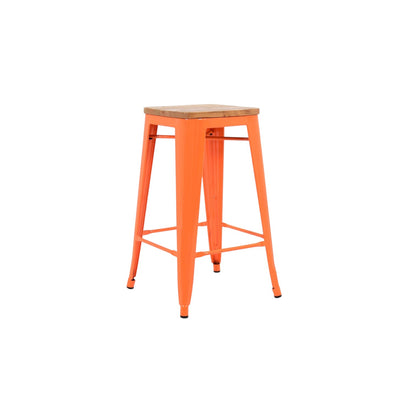 Tolix Bar Stool with Timber seat