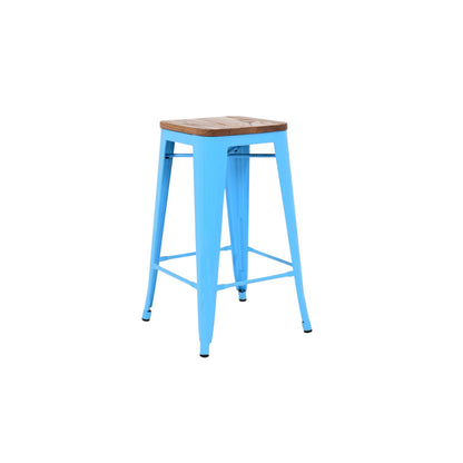 Tolix Bar Stool with Timber seat