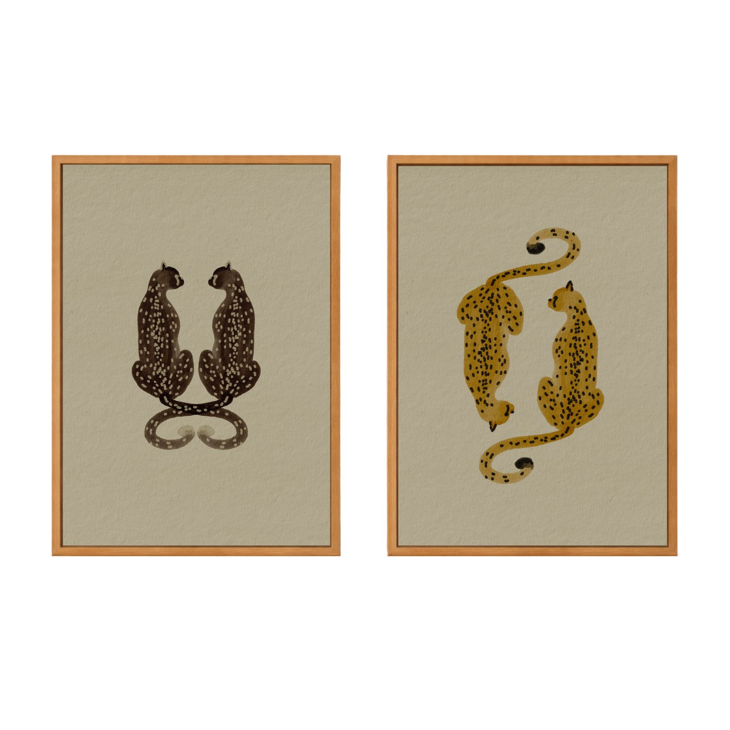 Framed Canvas Print ~ Cheetah Pair Series
