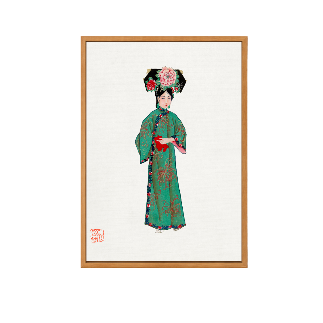 Framed Canvas Print ~ The Chinoiserie Ladies