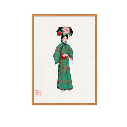 Framed Canvas Print ~ The Chinoiserie Ladies