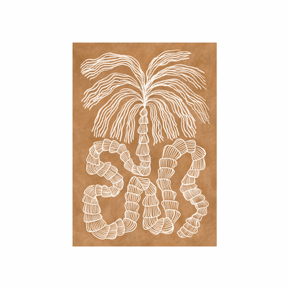 Framed Canvas Print ~ Wavy Palm