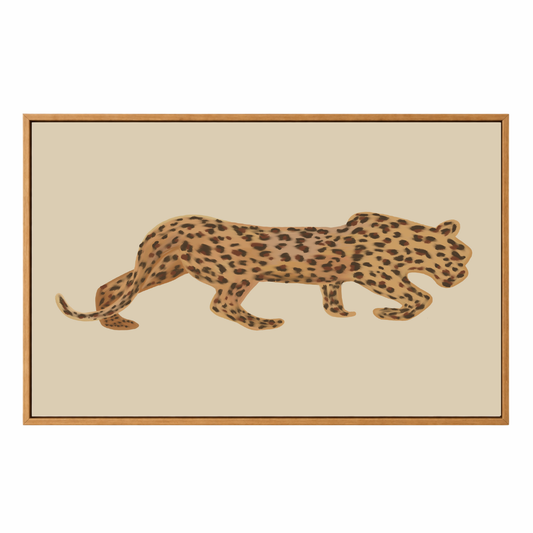 Framed Canvas Print ~ Leopard