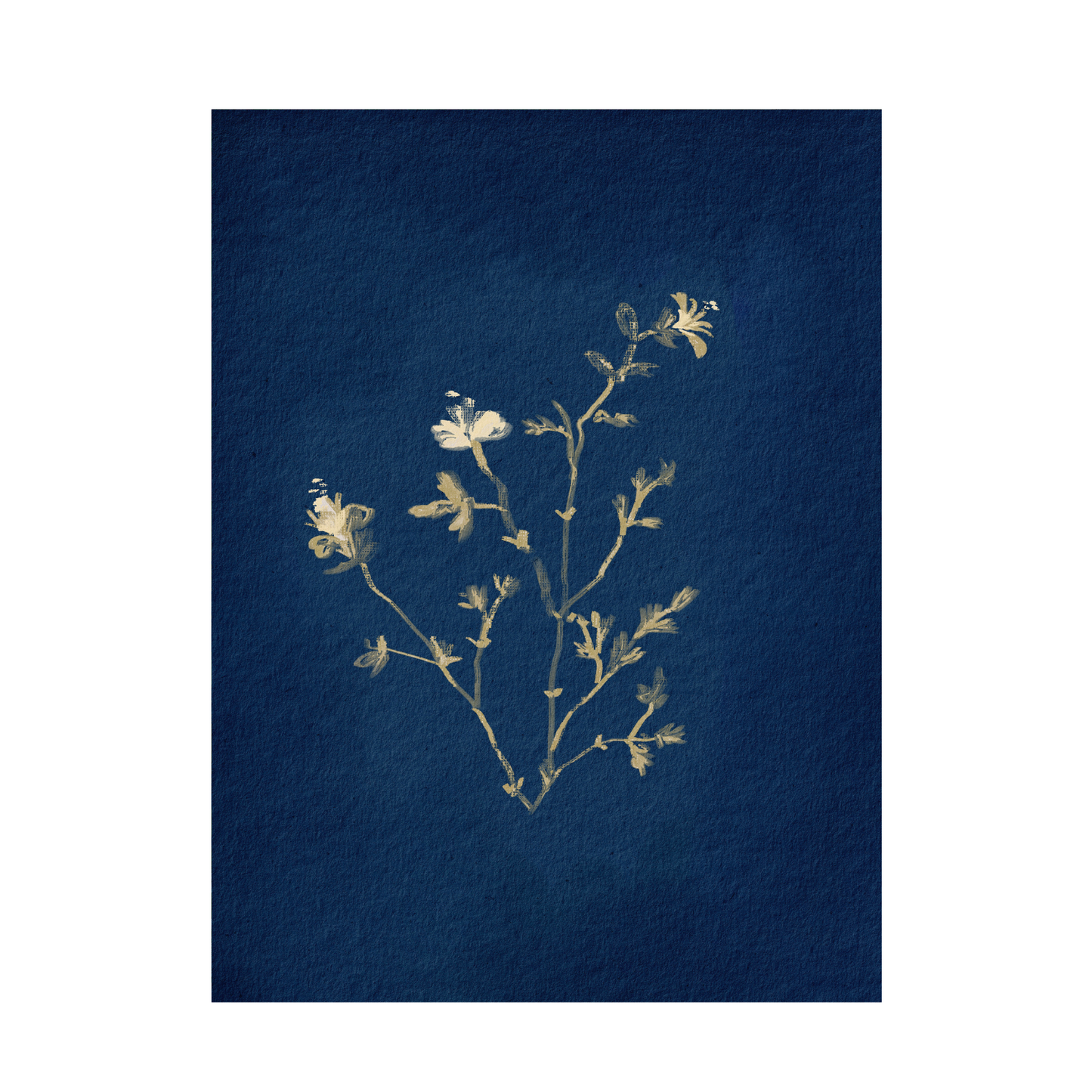 Framed Canvas Print ~ Indigo Sun Print Series