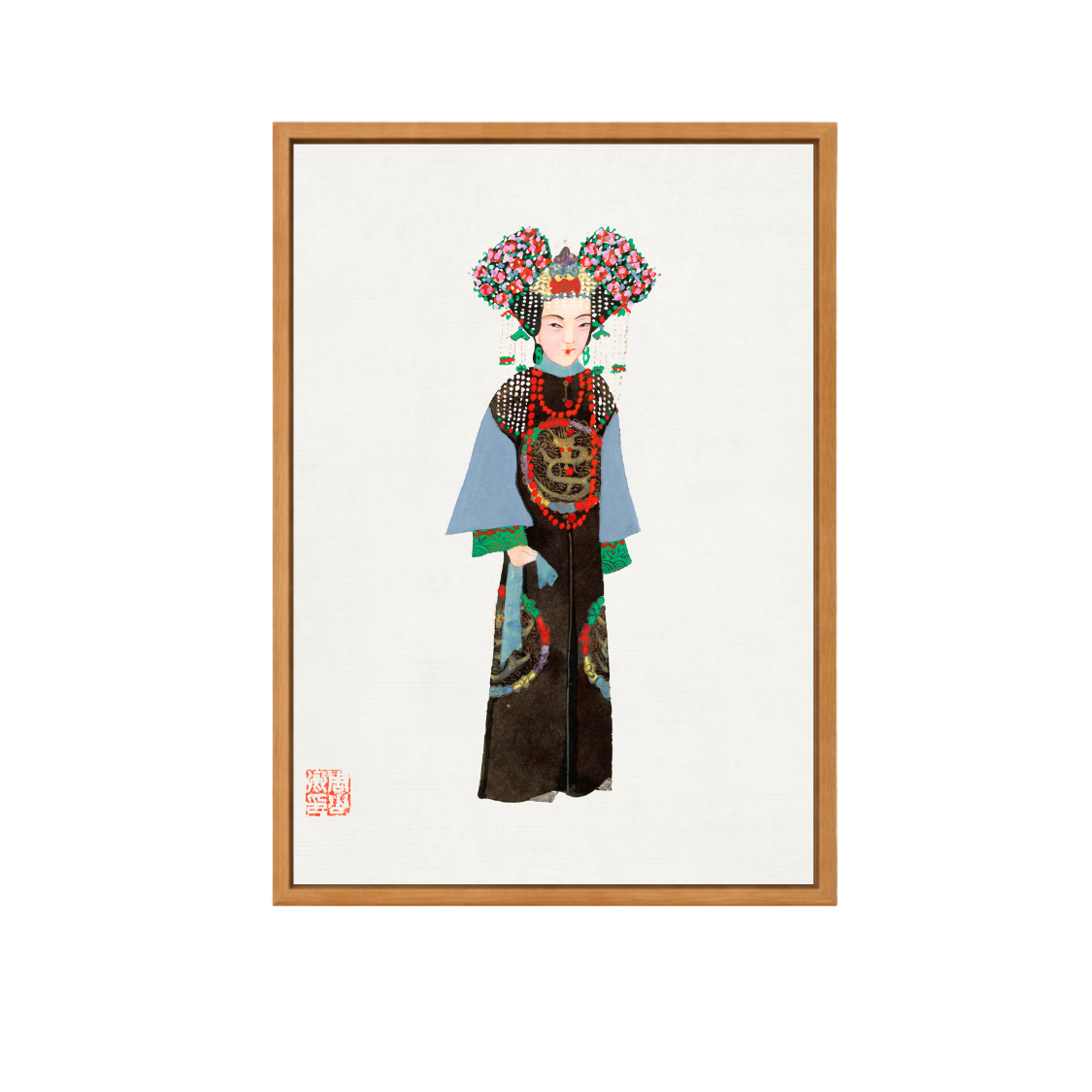 Framed Canvas Print ~ The Chinoiserie Ladies