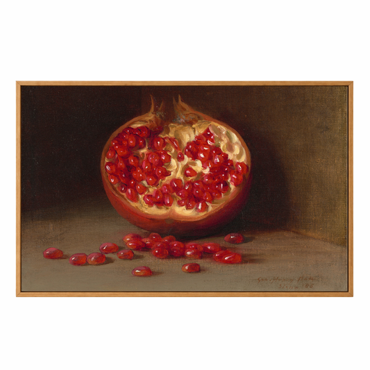 Framed Canvas Print ~ Pomegranate Still Life