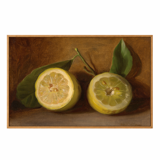 Framed Canvas Print ~ Lemon Still Life