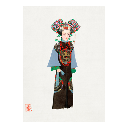 Framed Canvas Print ~ The Chinoiserie Ladies