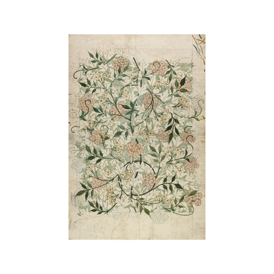 Floral design on a textured beige background