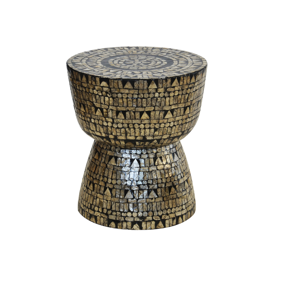 Mother of Pearl Roman Stool