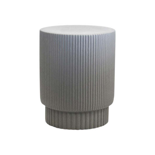 Fluted Grey Side Table