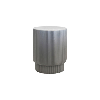 Fluted Grey Side Table