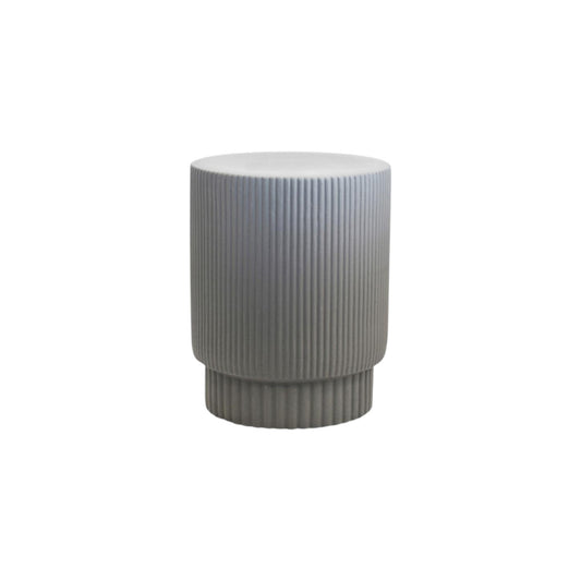 Fluted Grey Side Table