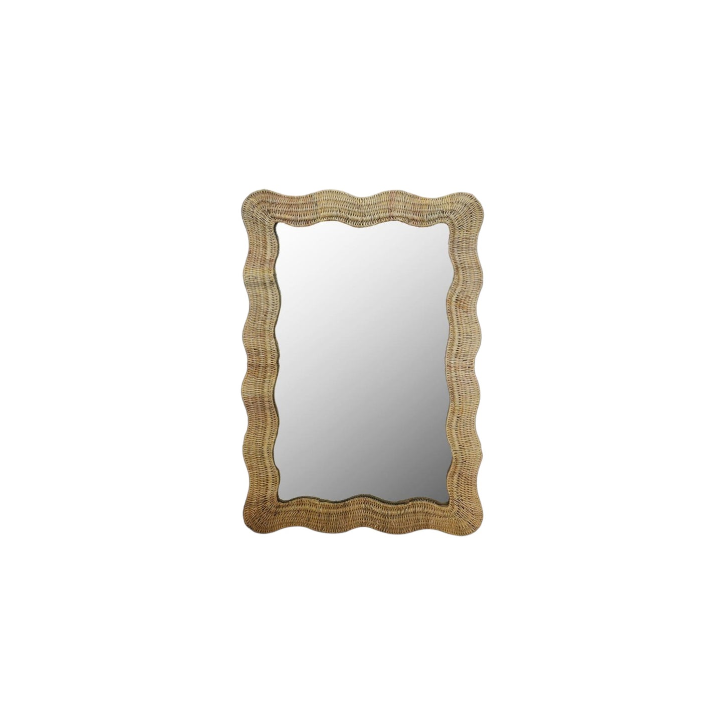 Rattan Wave Mirror