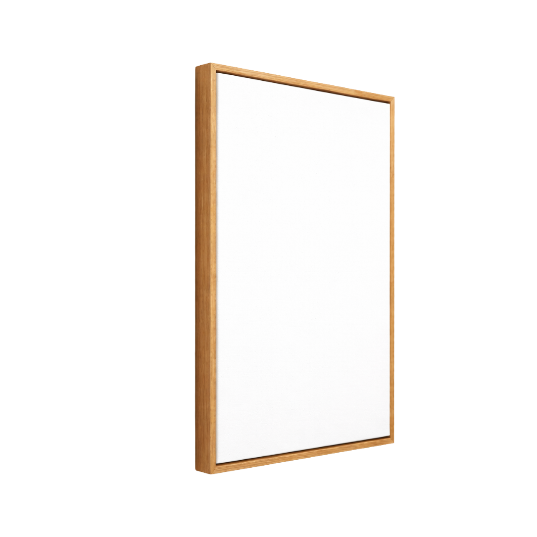 Wooden picture frame on a white background