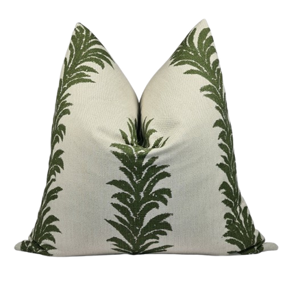  green leaf pattern on a white background