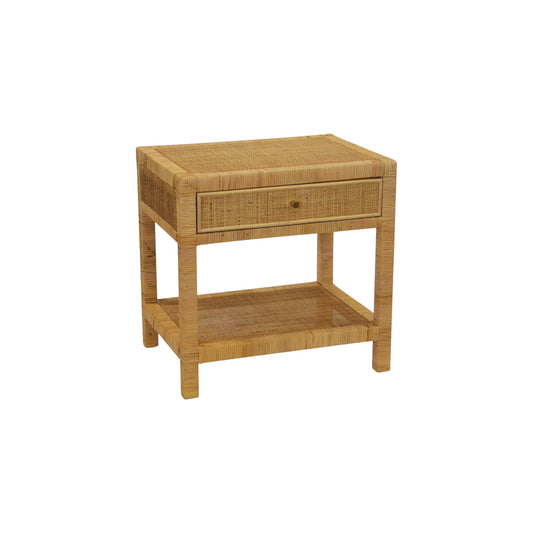 Natural cane weave pedestal