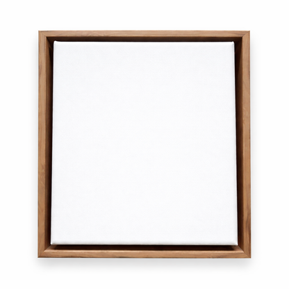 Wooden picture frame with a white background