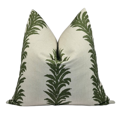  green leaf pattern on a white background