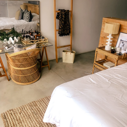 Jute Natural With Cream Cotton loops Rug