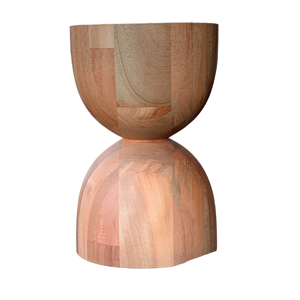 Wooden Hourglass Stool